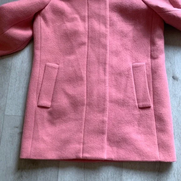 J. Crew Mercantile Women's  Pink Soft Pea‎ Coat - Picture 3 of 11